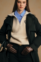 Bazzar Zip Hoodie Wool Top