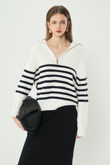 Bazzar Zip Hoodie Wool Top