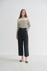 Lamé Striped Knit Top