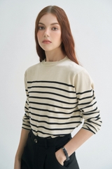 Lamé Striped Knit Top