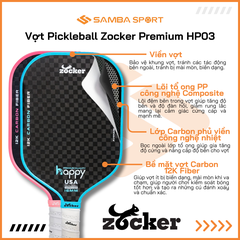 Vợt Pickleball Zocker Happy Premium Quality HP03