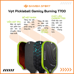 Vợt Pickleball Gamicy Burning T700