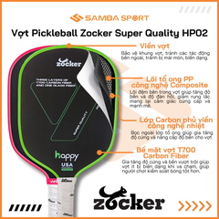 Vợt Pickleball Zocker Happy Super Quality HP02