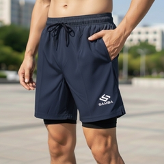 Quần short thể thao nam 2 lớp Samba Q039