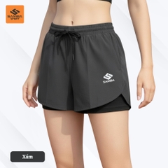 Quần short thể thao Nữ 2 lớp Samba Vela