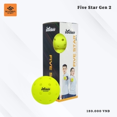 Combo 3 bóng thi đấu Pickleball Zocker Five Star Gen 2