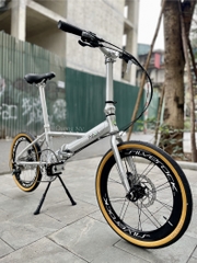 Xe đạp gấp Fnhon Monsoon 20' phanh đĩa màu Silver