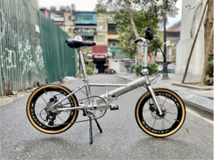 Xe đạp gấp Fnhon Monsoon 20' phanh đĩa màu Silver
