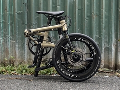 Xe đạp gấp ráp theo yêu cầu Fnhon Gust 16' phanh đĩa màu Titanium