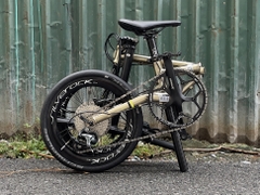 Xe đạp gấp ráp theo yêu cầu Fnhon Gust 16' phanh đĩa màu Titanium