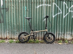 Xe đạp gấp ráp theo yêu cầu Fnhon Gust 16' phanh đĩa màu Titanium