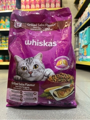 Thức ăn hạt cho mèo - Whiskat 1,2kg - Cá Saba nướng