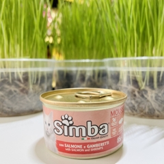 Pate mèo Simba - cá hồi và thịt gà 85g