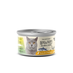 Pate mèo Meowow 85g - vị thịt gà và cá hồi