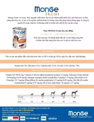 Pate chó Monge AD fresh thịt vịt 400g