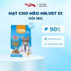 Thức ăn hạt cho mèo - Mr.Vet G1 - 1kg - Grain Free
