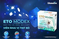 ETO Modex - Diệt ve, rận, bọ chét, điều trị viêm da do Demodex, Sarcoptes cho chó - 6 Viên