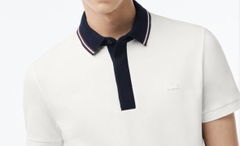Áo Polo Lacoste Nam Viền Cổ Dáng Regular PH1125-00-70V Màu Trắng Kem