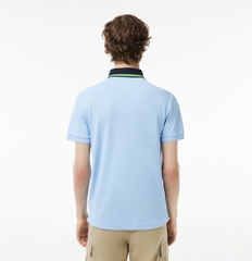 Áo Polo Lacoste Nam Viền Cổ Dáng Regular PH1125-00-HBP Màu Xanh Da Trời