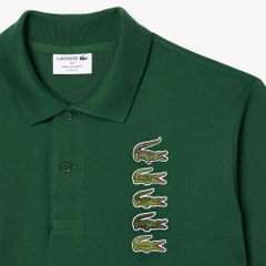 Áo Polo Lacoste Nam Logo 5 Cá Dáng Classic Cổ Điển PH3474-00-132 Màu Xanh Lục