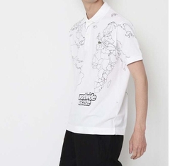 Áo Polo Lacoste Nam Bản Đồ Dáng Classic Cổ Điển PH8046-00-001 Màu Trắng