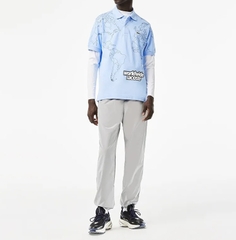 Áo Polo Lacoste Nam Bản Đồ Dáng Classic Cổ Điển PH8046-00-HBP Màu Xanh Da Trời