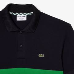 Áo Polo Lacoste Nam Phối Sọc Dáng Classic Cổ Điển PH1132-00-HDE Màu Xanh Navy