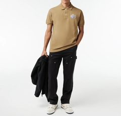 Áo Polo Lacoste Nam Logo Cách Điệu Dáng Classic Cổ Điển PH2052-00-SIX Màu Nâu