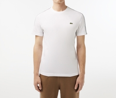 Áo Thun Lacoste Nam Viền Vai Dáng Regular TH5071-00-001 Màu Trắng