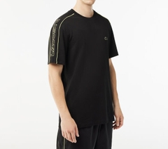 Áo Thun Lacoste Nam Viền Vai Dáng Regular TH1411-00-6VT Màu Đen