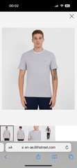 Áo Thun Lacoste Nam Chữ Cổ Dáng Regular TH9687-00-CCA Màu Xám