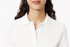 Áo Polo Lacoste Nữ Dáng Ôm Slim Fit PF5462-00-001 Màu Trắng