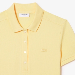 Áo Polo Lacoste Nữ Dáng Ôm Slim Fit PF5462-00-107 Màu Vàng