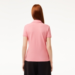Áo Polo Lacoste Nữ Dáng Ôm Slim Fit PF5462-00-QDS Màu Hồng