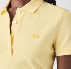 Áo Polo Lacoste Nữ Dáng Ôm Slim Fit PF5462-00-6XP Màu Vàng