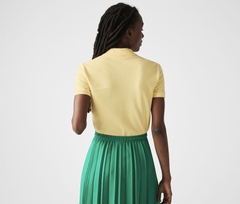 Áo Polo Lacoste Nữ Dáng Ôm Slim Fit PF5462-00-6XP Màu Vàng