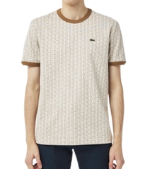 Áo Thun Lacoste Nam Monogram Dáng Regular TH1437-00-QI3 Màu Nâu
