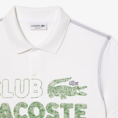 Áo Polo Lacoste Nam Nét Vintage Dáng Regular PH5452-00-001 Màu Trắng