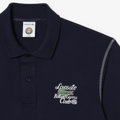 Áo Polo Lacoste Nam Roland Garros Dáng Rộng PH6767-00-166 Màu Xanh Navy