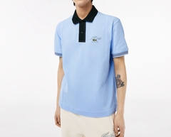 Áo Polo Lacoste Nam Made in France Dáng Classic Cổ Điển PH5743-00-FL3 Màu Xanh Da Trời