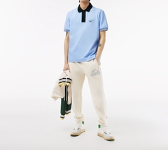Áo Polo Lacoste Nam Made in France Dáng Classic Cổ Điển PH5743-00-FL3 Màu Xanh Da Trời