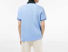Áo Polo Lacoste Nam Made in France Dáng Classic Cổ Điển PH5743-00-FL3 Màu Xanh Da Trời