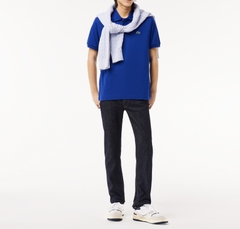 Áo Polo Lacoste Nam Trơn Dáng Classic Cổ Điển L1212-00-BDM Màu Xanh Dương
