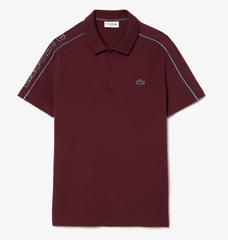 Áo Polo Lacoste Nam Viền Vai Dáng Regular PH1426-00-RIS Màu Đỏ Mận