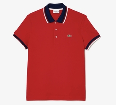 Áo Polo Lacoste Nam Check Cổ Dáng Regular PH3461-00-240 Màu Đỏ