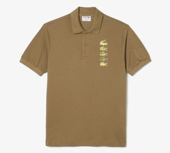 Áo Polo Lacoste Nam Logo 5 Cá Dáng Classic Cổ Điển PH3474-00-SIX Màu Nâu