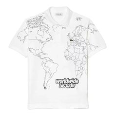 Áo Polo Lacoste Nam Bản Đồ Dáng Classic Cổ Điển PH8046-00-001 Màu Trắng