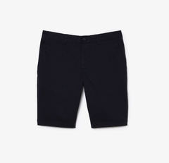 Quần Short Bermuda Lacoste Nam Kaki Ngang Đầu Gối Dáng Slim FH2647-00-HDE Màu Xanh Đen