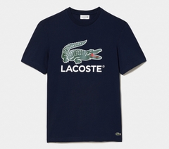 Áo Thun Lacoste Nam Logo Lớn Dáng Regular TH1285-00-166 Màu Xanh Navy
