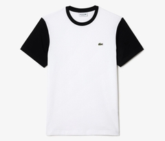 Áo Thun Lacoste Nam Dáng Regular TH1298-00-AU8 Màu Trắng Phối Đen